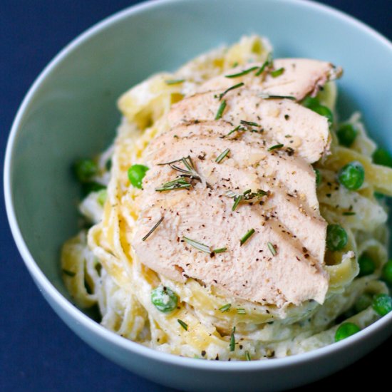 Rosemary Garlic Fettuccine Alfredo