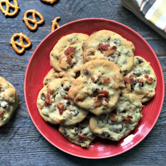 Bacon Pretzel Chocolate Chip Cookies