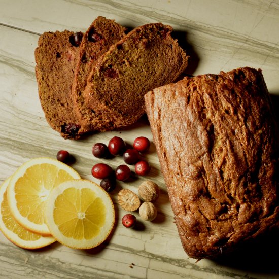 Persimmon Cranberry Bread