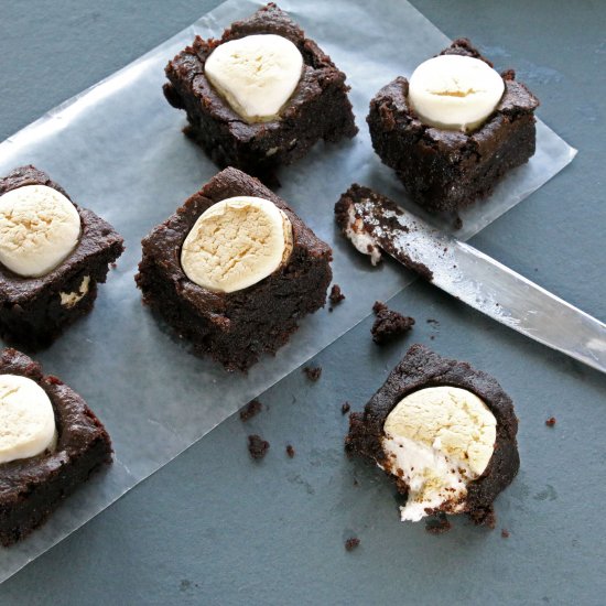 Toasted Marshmallow Brownies (GF,V)