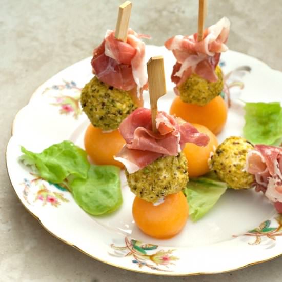 Prosciutto & Melon Skewers