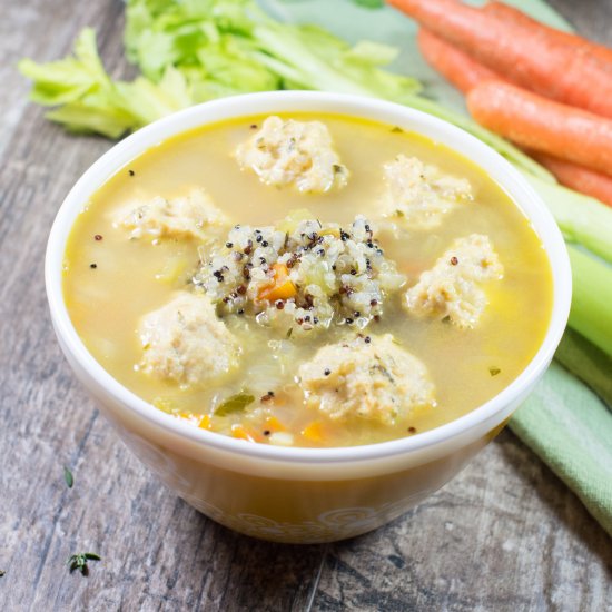 Mini Chicken Meatball Soup