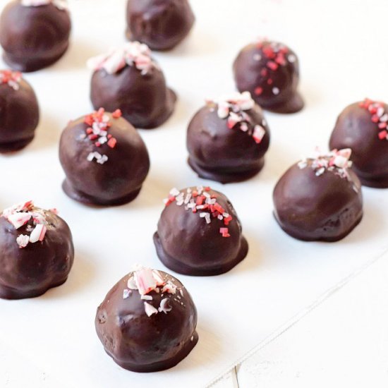 Dark Chocolate Peppermint Truffles