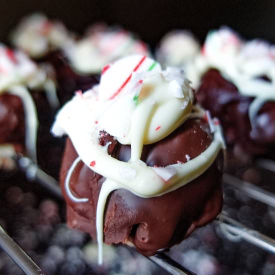 Candy Cane, Mint Chocolate Truffles