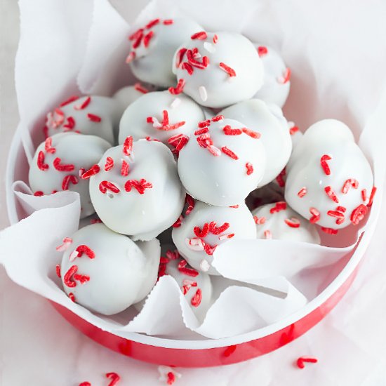 Peppermint Brownie Batter Truffles