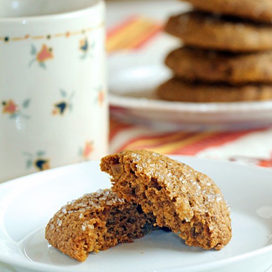 Whole Wheat Pumpkin Ginger Cookies