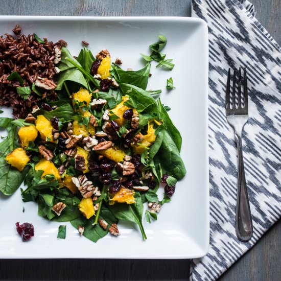 Acorn Squash and Spinach Salad