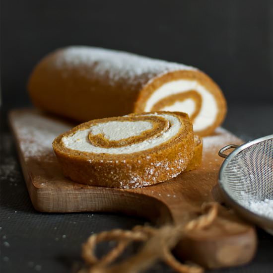 Low Sugar Pumpkin Roll