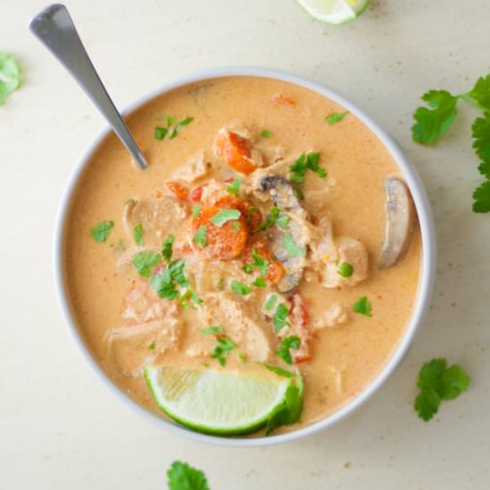 Crockpot Thai Chicken Curry Soup