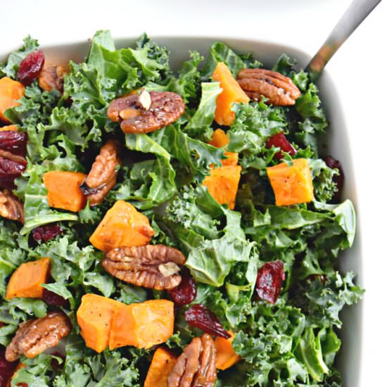 Roasted Sweet Potato & Kale Salad