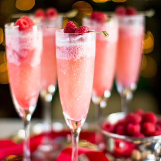 Raspberry Cream Mimosas