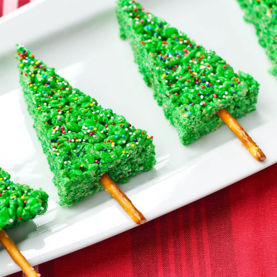 Christmas Tree Rice Krispie Treats