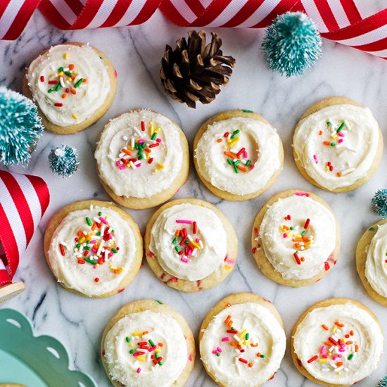 Frosted Birthday Cake Cookies