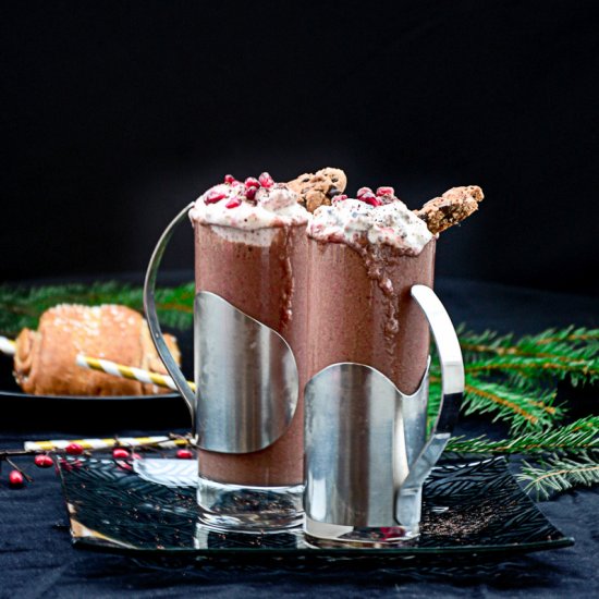 Banana-Berry Choco-Coffee Smoothie