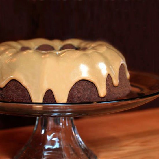 Applesauce Cake with Caramel Glaze