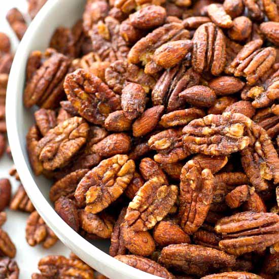 Maple Spice Candied Pecans