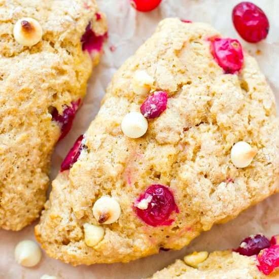 White Chocolate Cranberry Scones