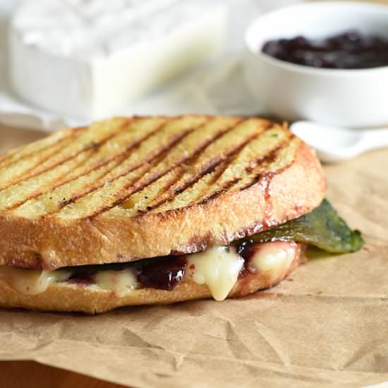 Poblano Brie & Jam Grilled Cheese