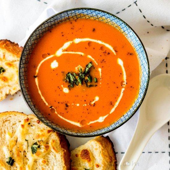 Roasted Tomato And Basil Soup