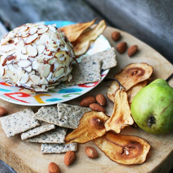 Tropical Cheese Ball Pear Chips