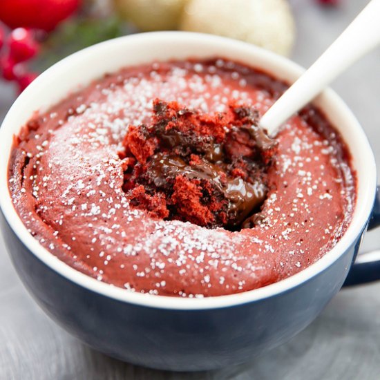 Red Velvet Lava Mug Cake