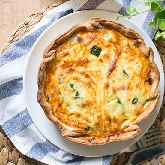 Delicious zucchini quiche