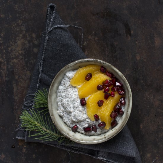 Christmas chia porridge