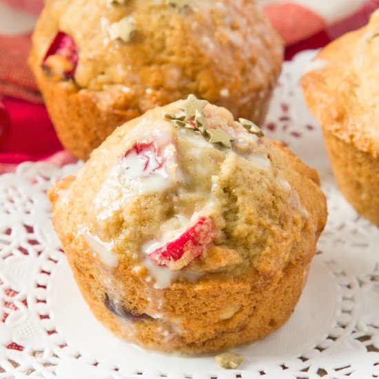 Eggnog and Cranberry Muffins