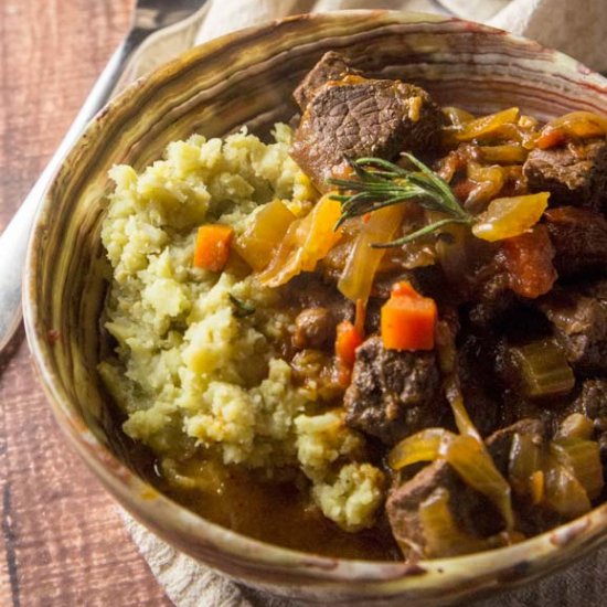 Beef Bourguignon & Herbed Mash