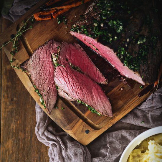 Herb Rubbed Top Round Roast Beef