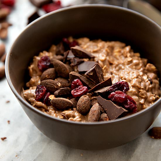 Chocolate-covered almond overnight