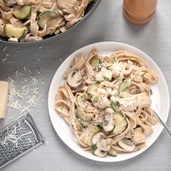 Creamy Chicken & Mushroom Pasta