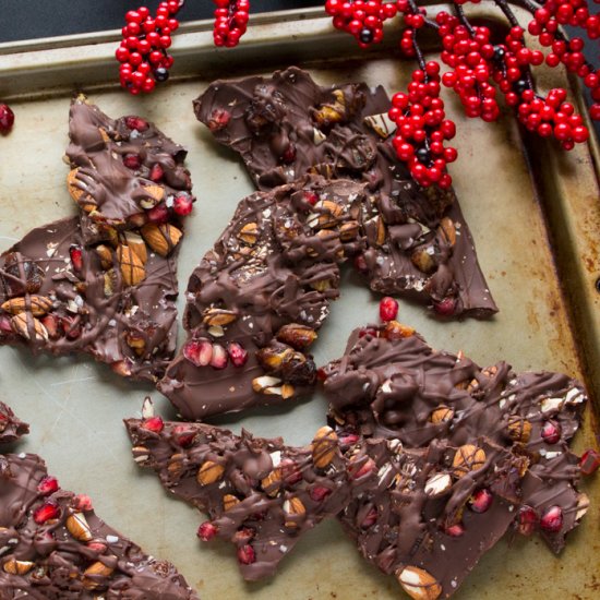 Almond, Pomegranate & Date Bark