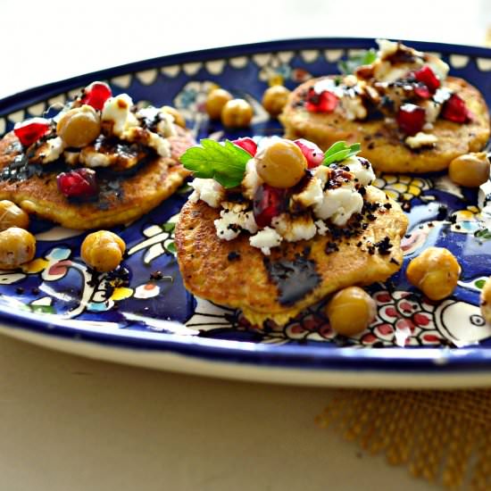 Chickpea Latkes with Pomegranate