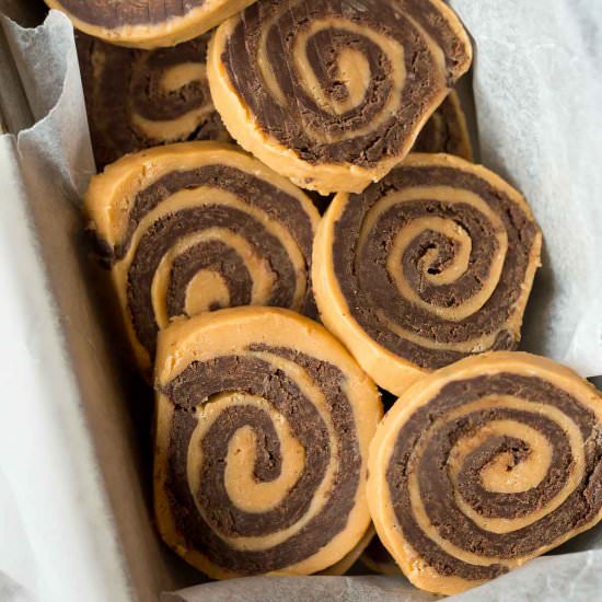 Chocolate Peanut Butter Pinwheels