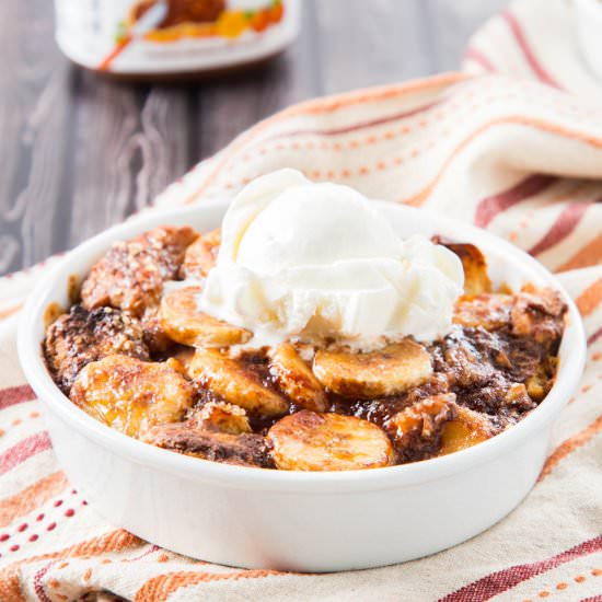 Banana Nutella Bread Pudding