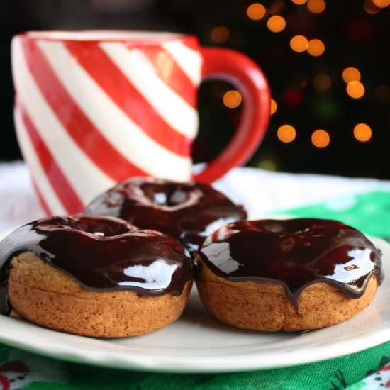 Holiday Spiced Doughnuts with Chocolate