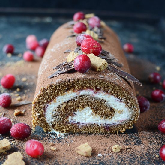 Gingerbread Roll Cake