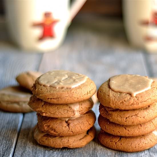 Molasses Cookies with Maple Glaze