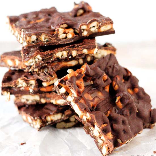 Salted Caramel Pretzel Bark