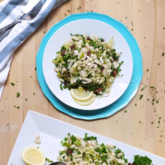 Warm White Bean and Leek Salad