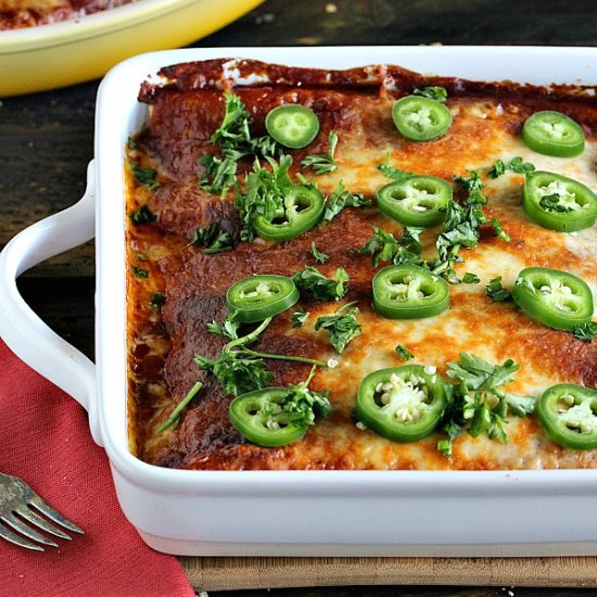 BBQ Chicken Enchiladas