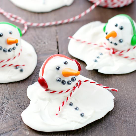 Melting Snowman Oreo Cookie Balls