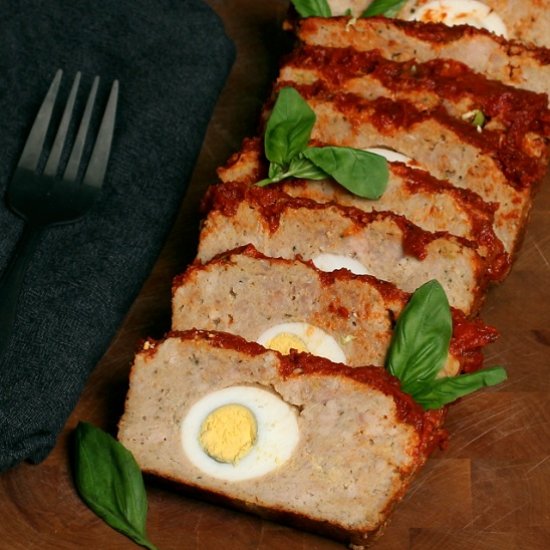 Italian Stuffed Chicken Meatloaf