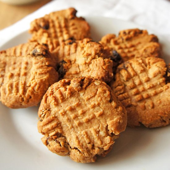 Peanut Butter Raisin Cookies