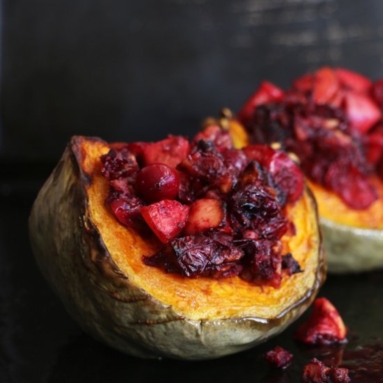 Baked Squash with Cranberries