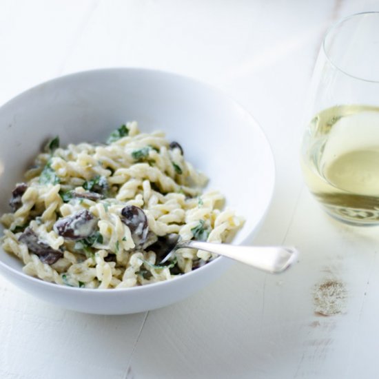 Gorgonzola Pasta with Mushrooms