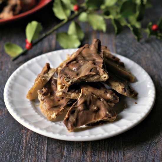 Chocolate PB Pretzel Toffee