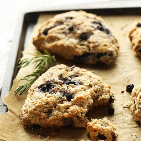 Coconut Oil Blueberry Scones