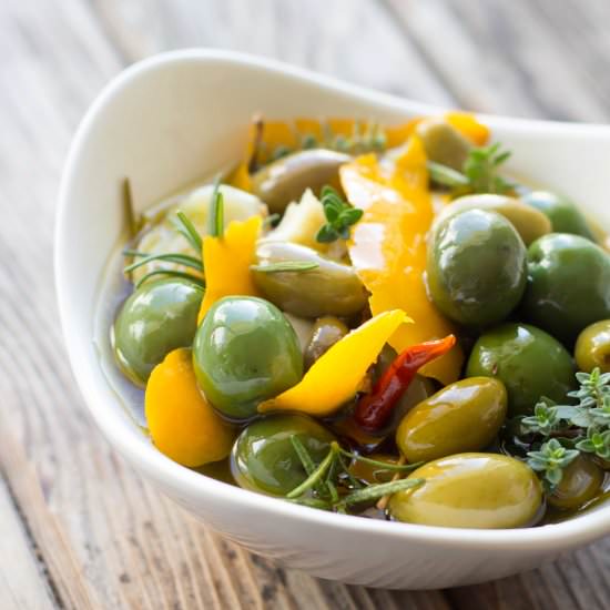 Meyer Lemon Marinated Olives